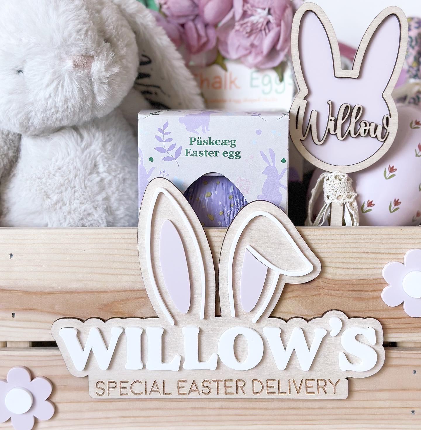 Interchangeable Personalised Easter Bunny Crate